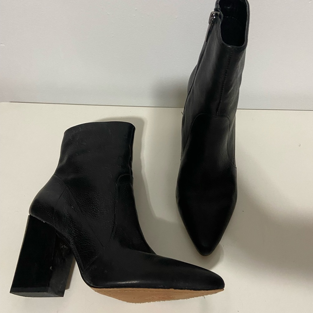 Vince Camuto black heeled boots. Real leather. Size 8. - Picture 14 of 14